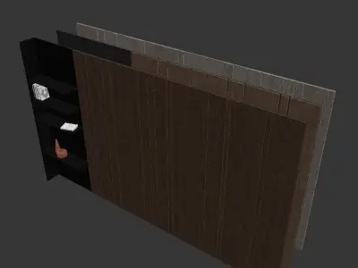 Decorative wall panel set 5 3D model