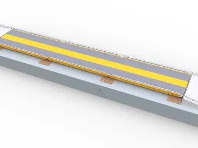 Truck Scales  or Railroad Track Scales and Floor Scales  3D model