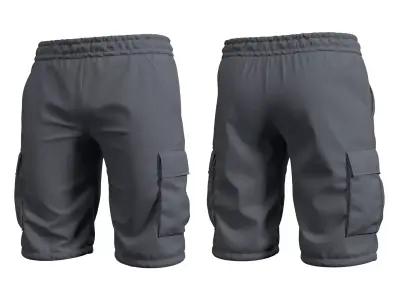 Male Sport Shorts - Marvelous Designer 3D model