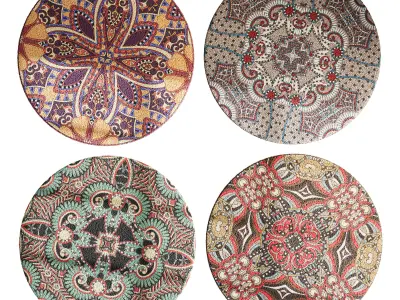 Round carpet 16 3D model