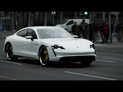 Porsche Taycan Turbo S electric car  3D model