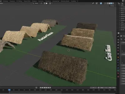 Thatch Hut Roof For Games and Films 3D model