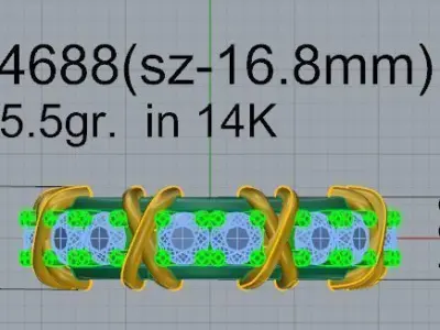 Diamond Knot Band 4688 3D print model