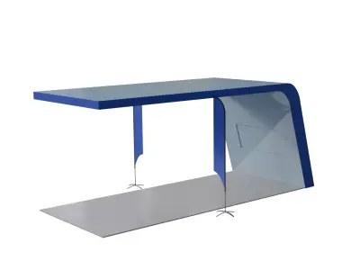 Car Podium 3D Model Low-poly 3D model