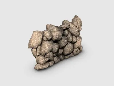 Rock wall 3D model