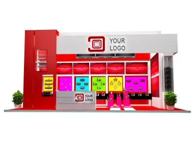  Booth Exhibition Stand a44 3D model