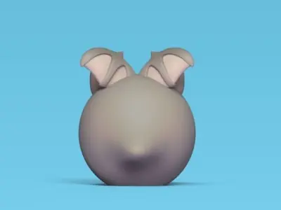 Little Round Bat 3D print model