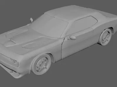 Dodge muscle car 3D model