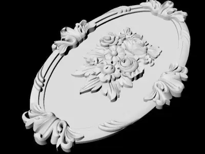 Central decor ornament for furniture 3D model 821