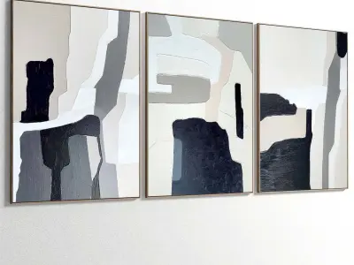 Abstract Painting Set of 3 pieces - No 11 Low-poly 3D model