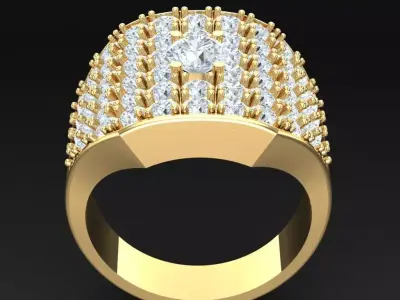Luxury Men Rings Designs 6MR038 3D print model