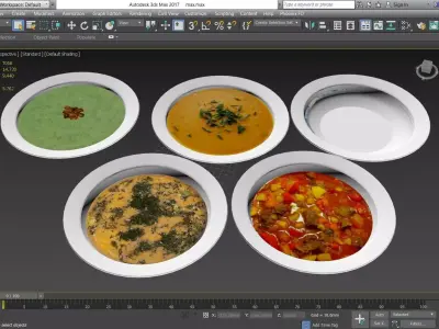 Dinner dishes collection 3D model