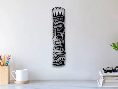African Mask Wall Art 3D print model