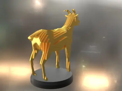 Parametric Goat Low-poly 3D model