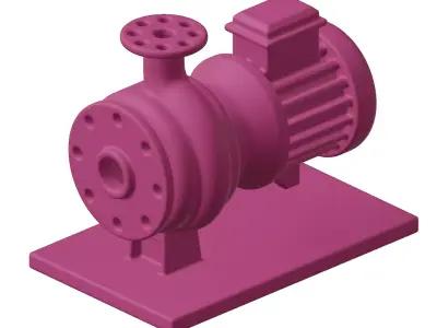 Plastic Premium Industrial Water Pump Toy 3D model