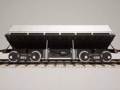 Animated game-ready Dumpcar Low-poly 3D model