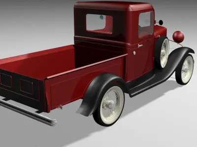 Model B pickup 1932 Low-poly 3D model