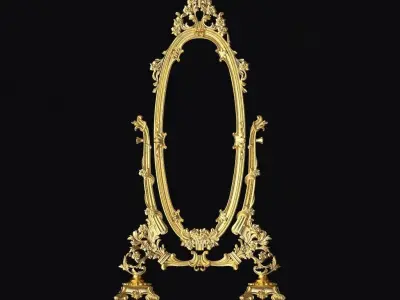 carved mirror 3D model 9