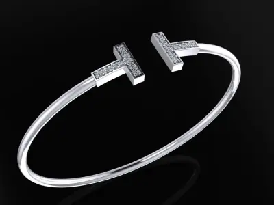 Tiffany T Bracelet 3D print model