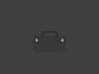 Porsche 911 Turbo Low-poly 3D model