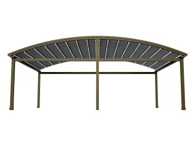 Motorized Pergola 2a bronze patina dark 3D model