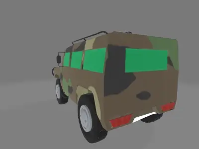 jeep camo Low-poly 3D model