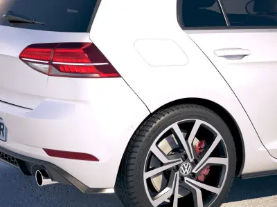 Volkswagen Golf GTI 2018 5-door 3D model