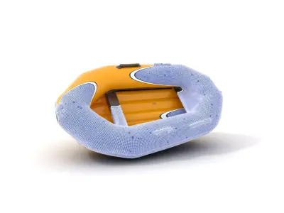 Vibrant Yellow Raft model pack Low-poly 3D model