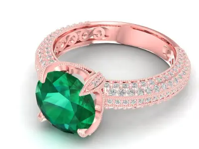 LUXURY DIAMOND LADY RING 3228 3D print model