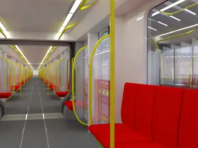 Metro station concept 3D model