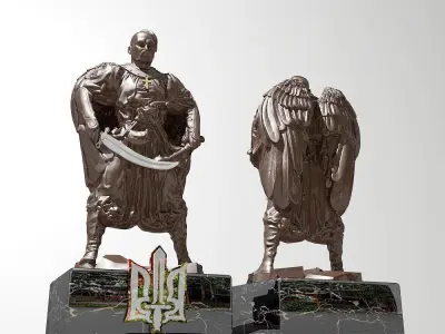Cossack with wings 3D model 3D print model