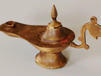 Antique Oil Lamp Scan 4K 3D model