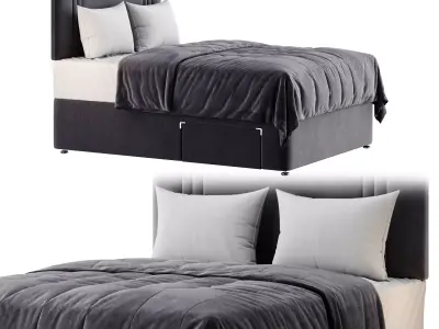 Slumberland Air Memory Divan Bed Set 3D model