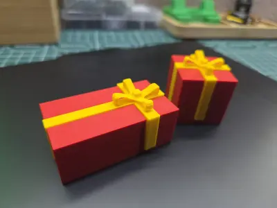 Modular Gift Box with Detachable Ribbon 3D print model