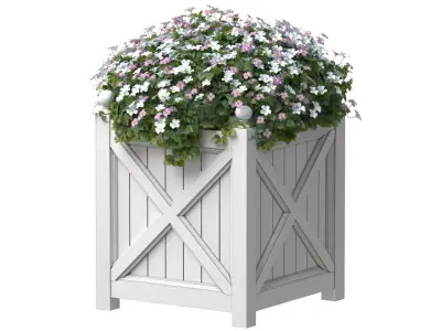 Flower Garden Planter Box Patio 3D model