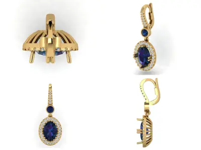 Earrings pl17 3D print model