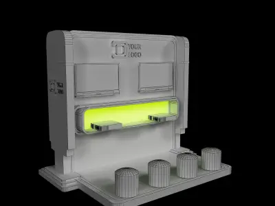 Booth Exhibition Stand a443b  3D model
