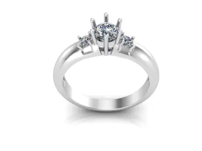  Engagement ring 3d model heart Design 3D print model 3D print model