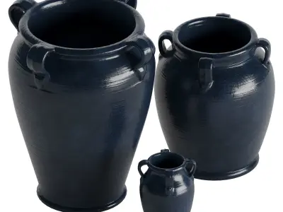 Emery Handcrafted Ceramic Vases 3D model