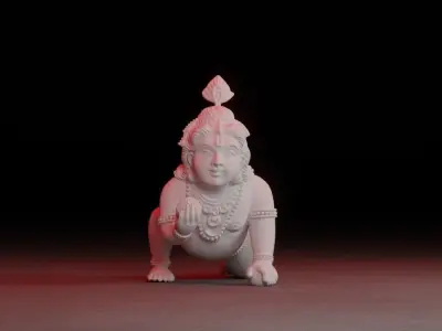 Krishna Idol 3D Printable modell 1 3D print model