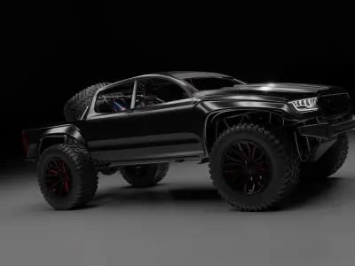 Off Road Truck Game Ready with Control Rig Unreal Low-poly 3D model