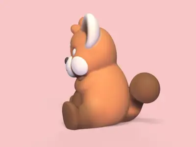 Angry Red Panda 3D print model