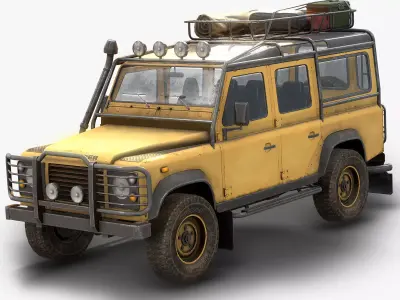 Land Rover Defender 110 Low Poly Low-poly 3D model