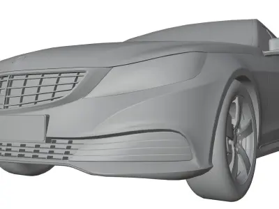 Luxury limousine unbranded 3D model