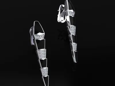 Bvlgari Serpenti Earrings 3D print model