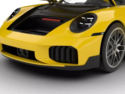 Porsche 911 Carrera Turbo S Aero 2026 HQ 3d model 3D model
