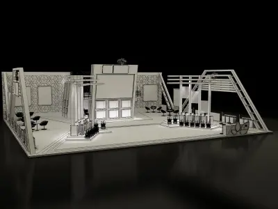 Booth Exhibition Stand a296 3D model