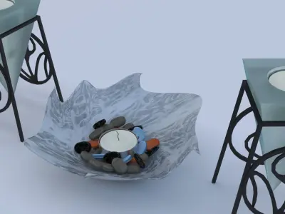 Tea Light Set Free 3D model