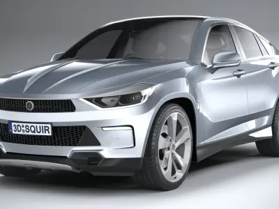 Generic SUV Coupe 2018 LowPoly 3D model