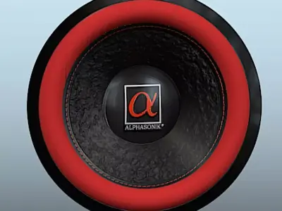 Alphasonik HSW210 Hyper Series 10in Speaker - High Poly Free 3D model